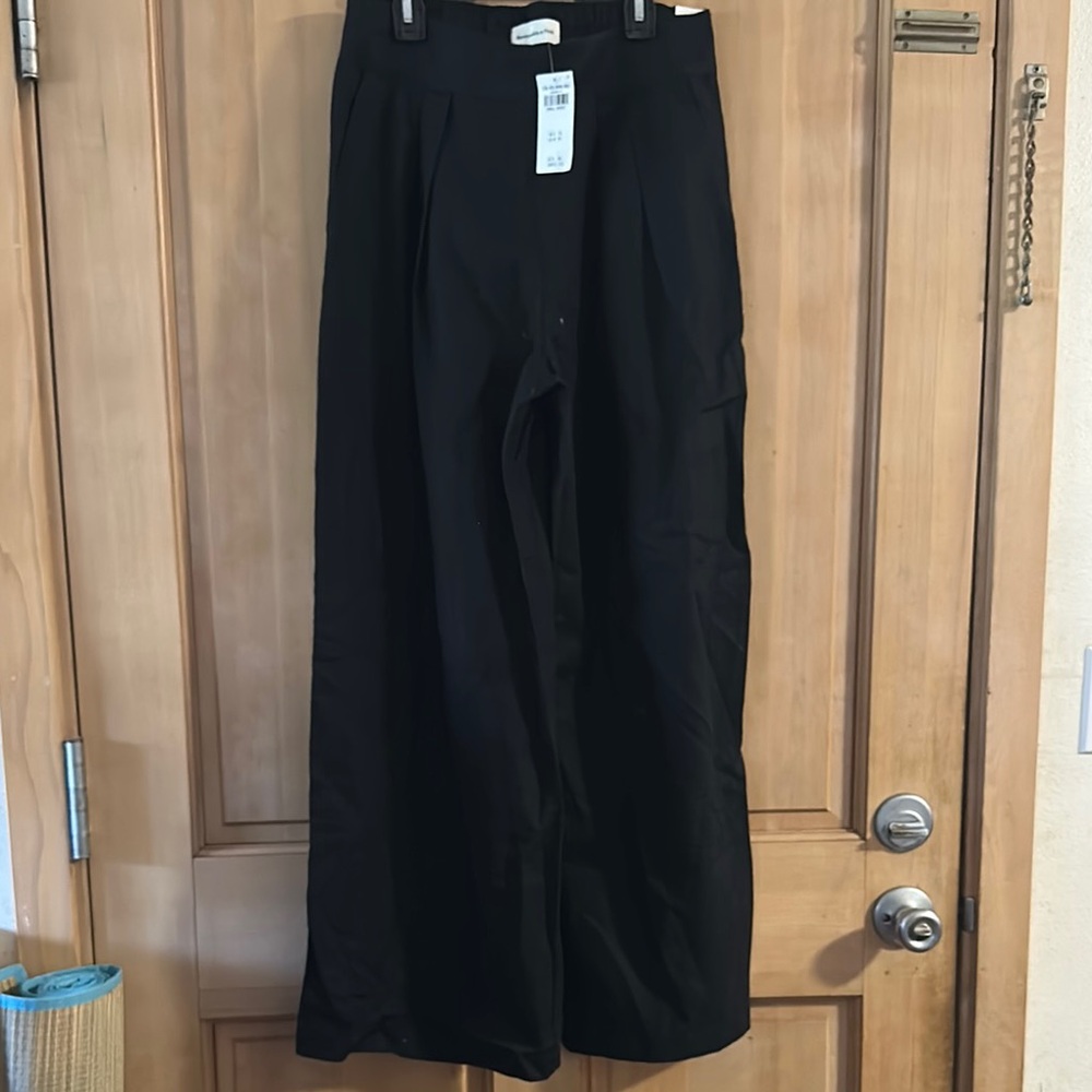 Abercrombie & Fitch Black Wide Leg Pants